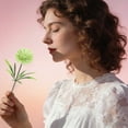 thumbnail image 4 of Artificial Ball Chrysanthemum,Artificial Flowers,6 Stems Faux Flowers with Bendable Stems for Valentine's Day and New Year Decorations DIY Wedding Centerpiece Fall Decor(Green), 4 of 6
