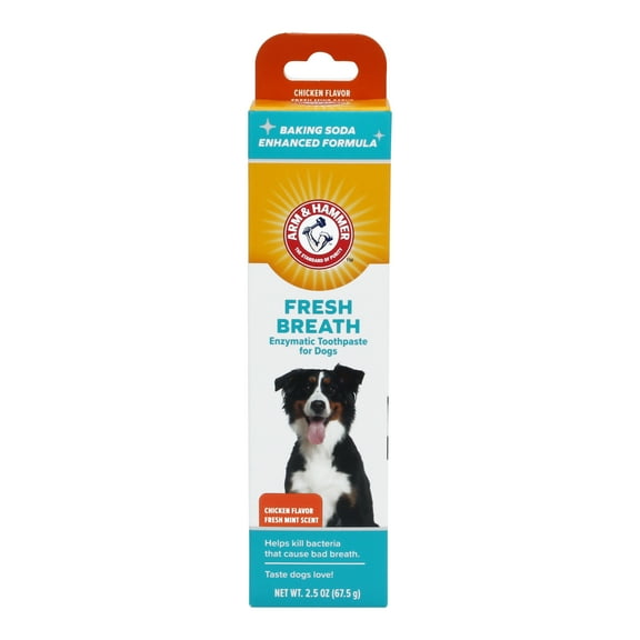 Arm & Hammer for Pets Dental Fresh Breath Enzymatic Toothpaste for Dogs and Puppies Chicken Flavor 2.5 oz