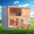 thumbnail image 5 of Oxford Cloth Double Layer Rabbit Hutch Dust Proof Cover Accessory for Poultry Cage(gray ), 5 of 5