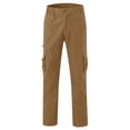 thumbnail image 3 of Kureaily Men's Elastic Waist Loose Fit Lightweight Workwear Pull On Cargo Pants, 3 of 4