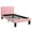 Red, variant on Benzara Faux Leather Upholstered Twin size Bed with tufted Headboard, Black
