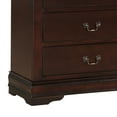 thumbnail image 4 of Ryla 48 Inch Tall Dresser Chest, 5 Drawers, Metal Handles, Solid Brown Wood, 4 of 6
