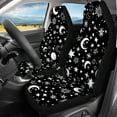 thumbnail image 2 of Xoenoiee Celestial Sun Moon Crescent Star Print Car Seat Covers for Front and Rear 4 Pcs Set, Vehicle Bucket Seat & Split Bench Seat Covers, Universal Fit, 2 of 6