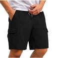thumbnail image 6 of Xunlbb Mens Shorts Clearance Cargo Shorts for Men, Mens Casual Fashion Solid Drawstring Elastic Waist Multiple Pockets Shorts, M-3XL, 6 of 10