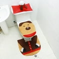 thumbnail image 6 of Christmas Toilet Seat Cover,3 Pieces Christmas Bathroom Decoration Set with Toilet Seat Cover,Rugs,Tank Cover Toilet Paper Box Cover,Xmas Party Accessories for Indoor Décor,Party Favors(Brown), 6 of 6