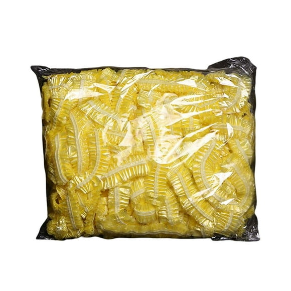 Wosthever 100 piezas de tapa impermeable para los oídos de un solo uso, orejeras ajustables, Protector de de cabello, barbería profesional Juegos de accesorios de baño Amarillo 6cm Wosthever HA0560-02B