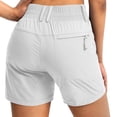 thumbnail image 6 of Axiiglly Athletic Shorts for Women Elastic Waist Button Workout Shorts with Pockets Summer Casual Ourdoor Solid Color Shorts S-3XL, 6 of 8