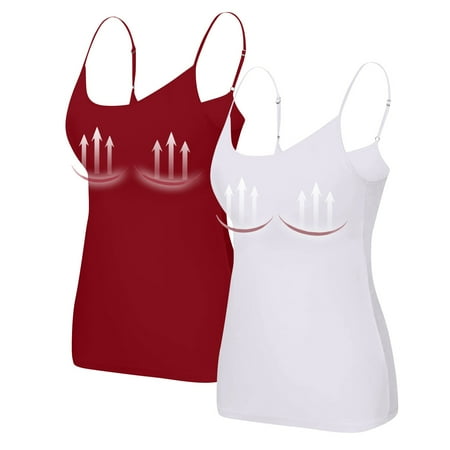 Nokdvo 2PC Yoga Racerback Tank Top for Women with Built in Bra Women s Padded Sports Bra Fitness Workout Running Shirts 4XL
