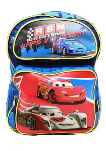 Disney Cars Mcqueen Car Plush Doll Backpack 16" Plush Toy Costume Bag Flat 