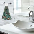 thumbnail image 5 of Yayeee Kitchen Hanging Hand Towels Set of 2 with Loop Bathroom Absorbent Tie Towel, Green Vibrant Forest Pattern, 5 of 7
