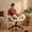 Beige-Fabric, variant on Peispie Criss Cross Office Chair with Foldable Armrests & Wheels, Beige Fabric Desk Chair 300lbs, Mid Back Waterproof Ergonomic Swivel Office Chair for Sitting Cross-Legged, Vanity, Beige