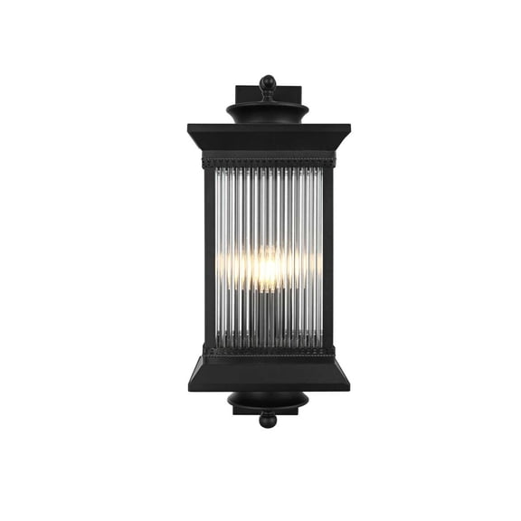 Elegant Lighting Collins 9.5" Outdoor Wall Sconce in Black