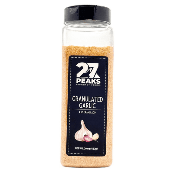 27 Peaks Gourmet No Artificial Flavors Granulated Garlic, 20 oz Bottle