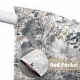 thumbnail image 4 of Spring Botanical Swag Valances for Windows, Kitchen Curtains 36 Inch Length 2 Panels Set, Country Floral Leaves Gray Brown Short Curtains for Small Windows Rod Pocket Cafe Curtains Drapes 28"x36", 4 of 8