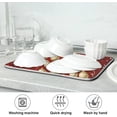 thumbnail image 6 of SKYSONIC Christmas Tree Of Baubles Dish Drying Mat 18x24 inch Happy New Year Merry Christmas Large Dish Drying Mat, Counter top Mat, Dish Draining Mat,Dishes Draining Protector Pad, Sink Mat, 6 of 6