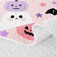 thumbnail image 5 of Manfei Cartoon Halloween Twin Quilt Set,Colorful Funny Pumpkin Lantern Twin Coverlet Set,2 Pieces,1 Bedspread and 1 Pillowcase, 5 of 7
