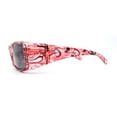 thumbnail image 4 of Polarized Womens Rhinestone 62mm Rectangle Fit Over Sunglasses Over Glasses Light Red - Black, 4 of 4