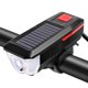 thumbnail image 1 of Juego de luces de bicicleta LED Faro de bicicleta USB recargable Energía solar 3 modos de luz Luz de bicicleta IP65 Accesorios de trompeta para ciclismo de bicicleta., 1 of 4