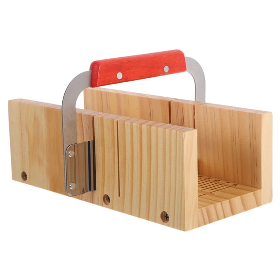 MOKKHNB 1Set Assorted Color Wooden Soap Slicer with Precision Angles and Dual Slot for Handmade Soap Making