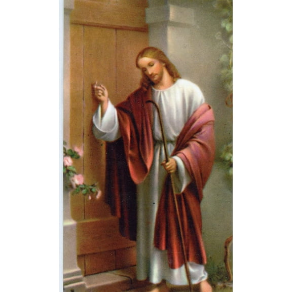 Learning Christ holy card - laminated - Pack of 25