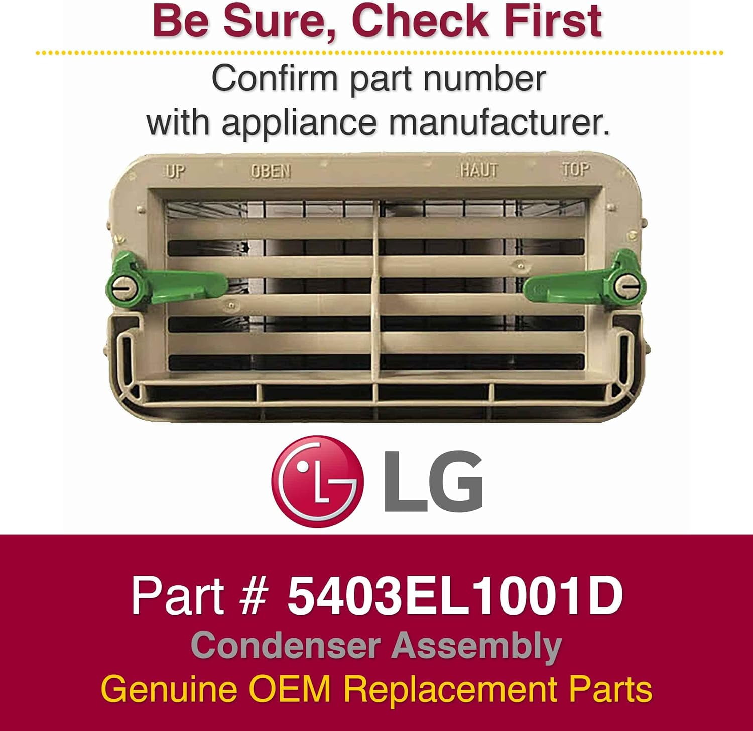 Genuine LG 5403EL1001D Dryer Vent Baffle