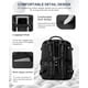 thumbnail image 2 of Mochila de viaje coowoz grande impermeable para mujeres y hombres, color negro, 2 of 6