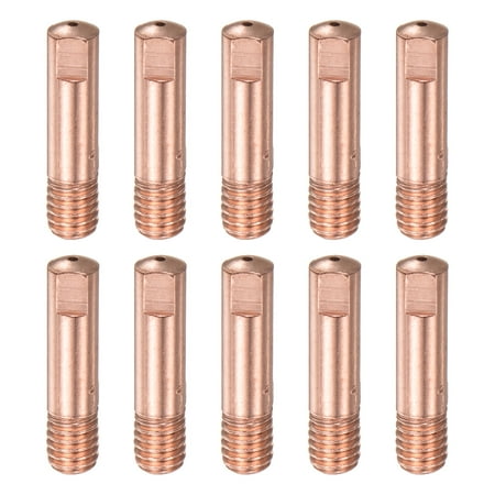 

Uxcell 10Pcs Welder Tips .040 Bore Diameter M6 Copper Contact Tip for MIG 15AK Welding Torch Gun