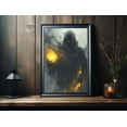 thumbnail image 2 of Ghost Holding Fire Poster Print, Ghost With Fire Ball Halloween Poster, Poster For Halloween, Wall Art Halloween, Ghost Wall Art, 2 of 5