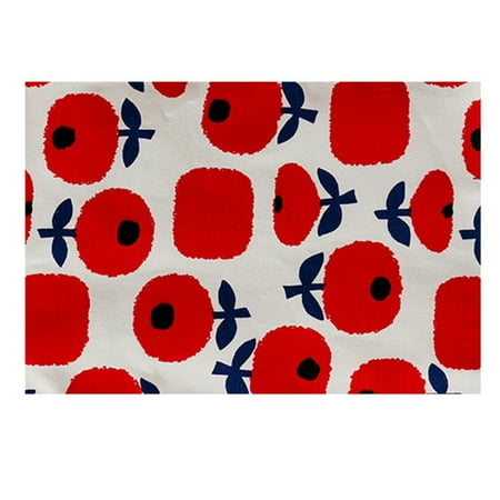 

YMheart Protective Table Cloth Heat Insulated Cotton Apples Pattern Dinner Tablecover for Home