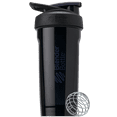 thumbnail image 2 of BlenderBottle Strada Shaker Bottle, 28 oz, Tritan Plastic, Leakproof Flip Cap, Wire Whisk Ball, BPA-Free, Black (Midnight), 2 of 3