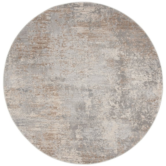 SAFAVIEH Invista Granville Abstract Area Rug, Beige/Cream, 6'7" x 6'7" Round