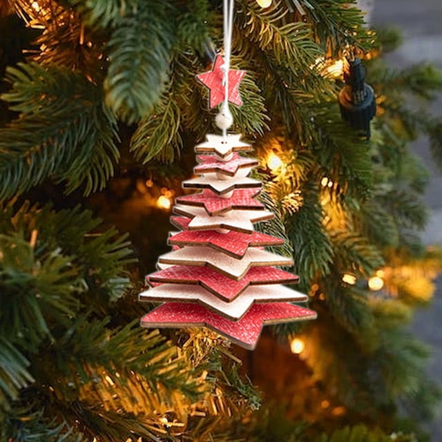 Amzcrzy Decorative Objects Christmas Decorations Wooden Pendant Christmas Tree Accessories Log Christmas Trinkets Christmas Decorations Halloween Decorations Fall Decor Home Decor