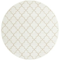 Jill Zarin Uptown Collection Area Rug - Lincoln Center (5' 3" Round White/Beige)