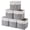 White&Grey-12"x12"x12", variant on Cube Storage Bins White&Beige-12"x12"x12" Collapsible Fabric Organizer for Home Office Closet Clothes Toys
