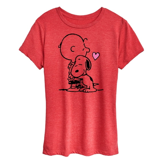 Peanuts - Snoopy Charlie Brown Hug - Women's Short Sleeve Graphic T-Shirt