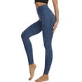 thumbnail image 4 of WLJ Women Imitated Denim High Waist Butt Lift Tummy Control Yoga Leggings, 4 of 6