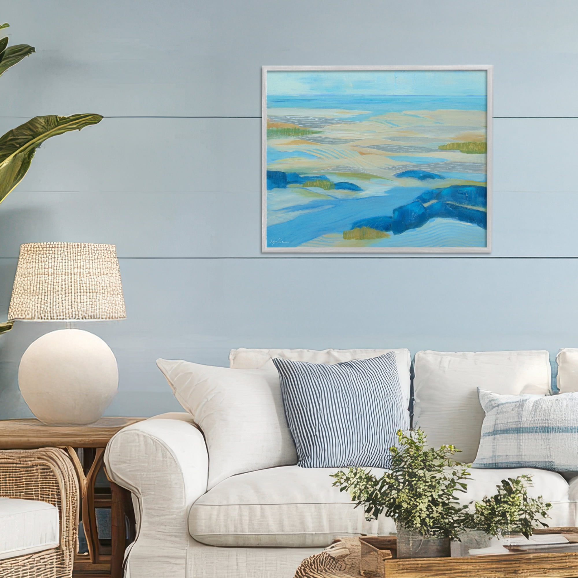Stupell Industries Coastal Walk Among Dunes Gray Framed Giclee Art, design by Lynn Ericson Fine Art