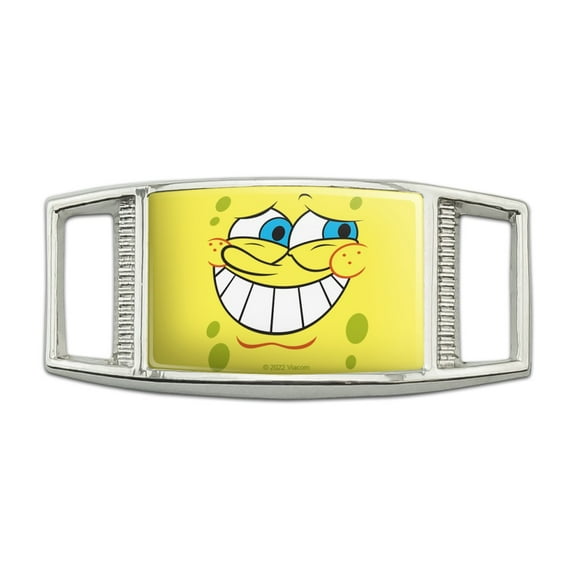SpongeBob Guilty Face Rectangular Shoe Shoelace Shoe Lace Tag Runner Gym Charm Decoration
