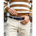 thumbnail image 6 of Maikun Belts for Men Black Buckle Men's Stretch Belt Brown & Blue Braided Belt, 6 of 8