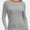 Gray, variant on Women's Long Sleeve Shirts Fall Casual Crew neck Tops Slim Fitted Basic Tees