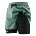 thumbnail image 2 of Bibifish Women's 2-In-1 Shorts Double Layer Unisex Couple Running Outdoor Shorts Workout Shorts, 2 of 6