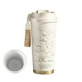 thumbnail image 4 of Clearance Now! Lily of The Valley Mug, 500ml Stainless Steel or Ceramic Liner, Elegant Floral Design, New Tea and Coffee Travel Cup with Built-in Infuser, Insulated Tumbler for Women B8G5, 4 of 8
