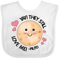 thumbnail image 3 of Inktastic Yay They Still Love Me Planet Pluto with Hearts Boys or Girls Baby Bib, 3 of 4