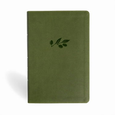 NASB Giant Print Reference Bible, Olive Leathertouch, Indexed, (Hardcover)