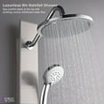 thumbnail image 4 of FORNO ACQUA Stainless Steel Shower Panel, 9in. Rain Shower Head, 5-Function Handheld & 3 Body Jets. 2.5GPM, 4 of 6