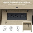 thumbnail image 5 of Modern Storage End Tables with Hidden Drawer Charging Station Side End Tables Set of 2 for Living Room Oak, 5 of 5