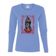 thumbnail image 2 of Wild Bobby, Our Lady of Guadalupe Blessed Virgin Mary Religious, Inspirational/Christian, Women Graphic Long Sleeve Tee, Light Blue, 2XL, 2 of 3