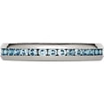 thumbnail image 3 of Stainless Steel Polished 4mm December Teal Cz Ring (Size 7) Made In China sr130-7, 3 of 5