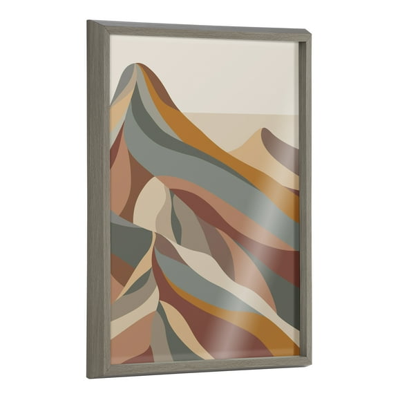Blake Mid-Century Modern Mountains 1b 18 in x 24 in Framed Painting Art Prints, by Kate and Laurel