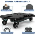 thumbnail image 3 of Heavy Duty 4 Wheels Flat Dolly Cart for Moving, 440 Lbs Capacity, Black, 3 of 6